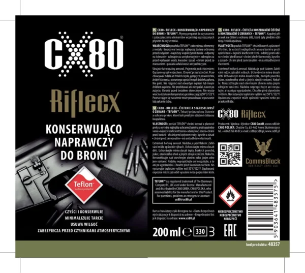 RIFLECX Płyn konserwująco naprawczy z Teflonem 200ml - obrazek 2