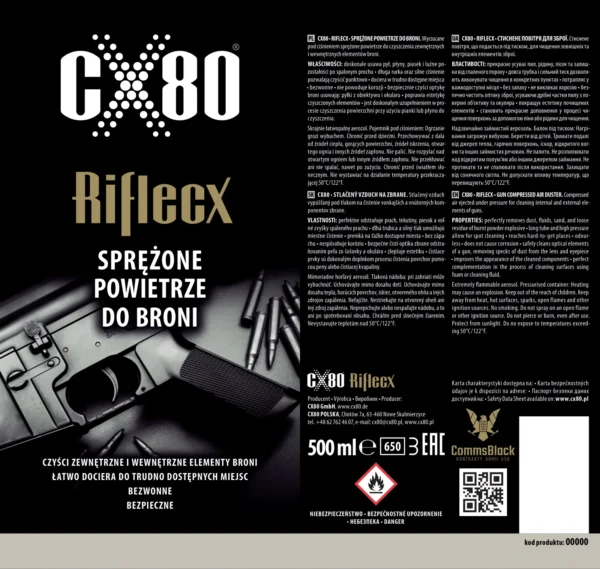 RIFLECX Sprzężone powietrze do broni 500ml - obrazek 2